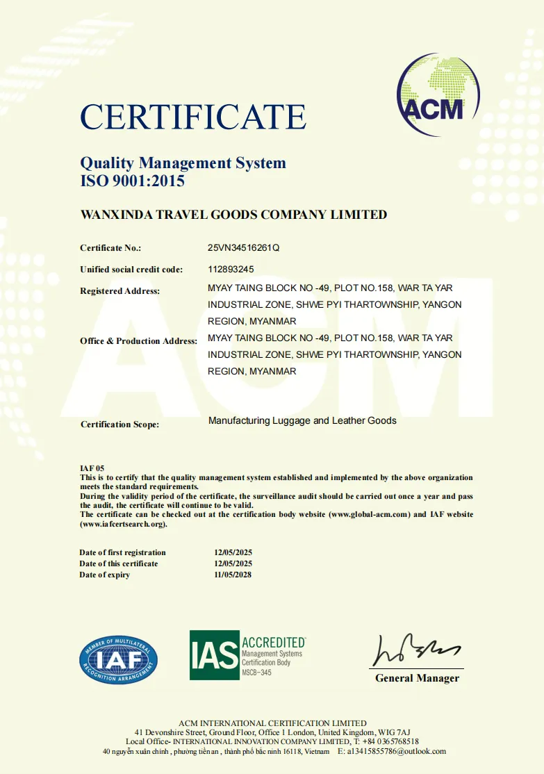 ISO 9001:2015 — 品質管理システム認証